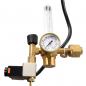Preview: GSE CO2-Druckregler mit Durchflussmesser, Manometer und 230V-Magnetventil