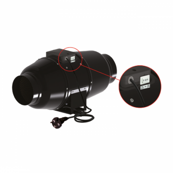 Ventilution Silent Line, Metall-Rohrventilator, 340 m³/h, für 125 mm Rohr, schwarz