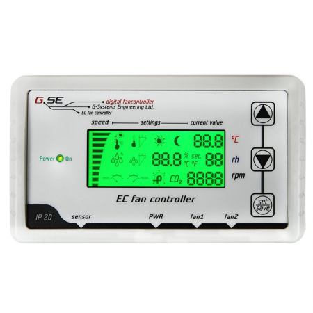 GSE EC LCD-Lüftungsregler (2 Lüfter) RJ45