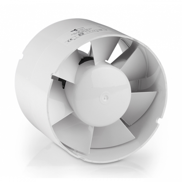 Ventilution Axiallüfter für 125 mm Rohr mit geradem Anschluss