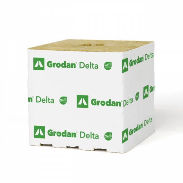Grodan Delta, NG2.0, Kulturblock, 15 x 15 x 14,2 cm, großes Loch, 40/40