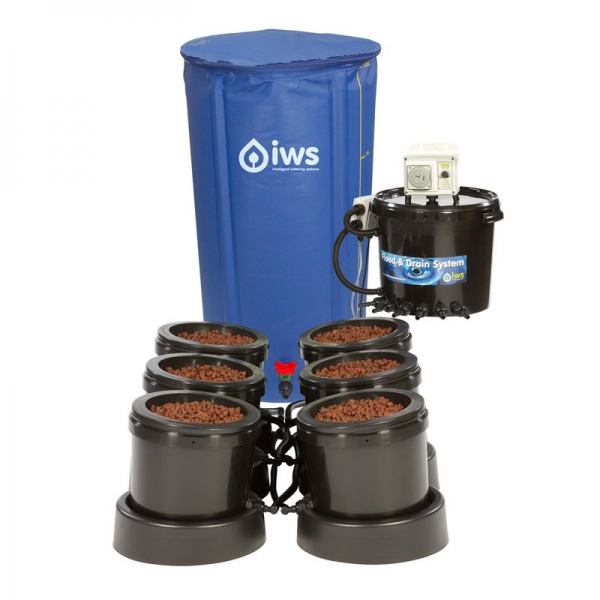 IWS Flood and Drain Remote System 6 POT inkl. Flextank 100l