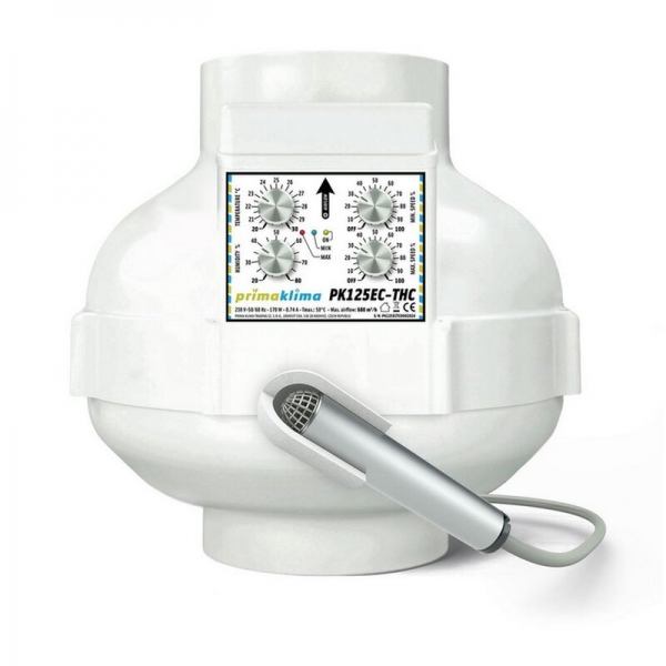 Prima Klima EC-THC Ventilator Temp&Hygro Control 680m³/h 125mm