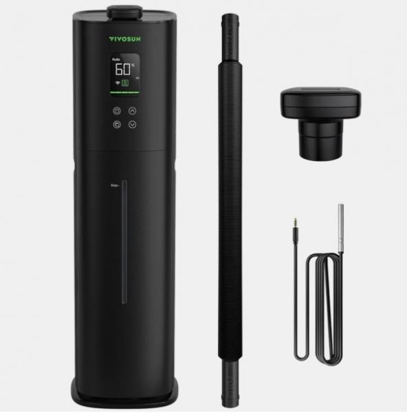 VIVOSUN AeroStream H09 Smarter Luftbefeuchter 9L mit Temperatur- und Luftfeuchtigkeitssonde, für Growbox